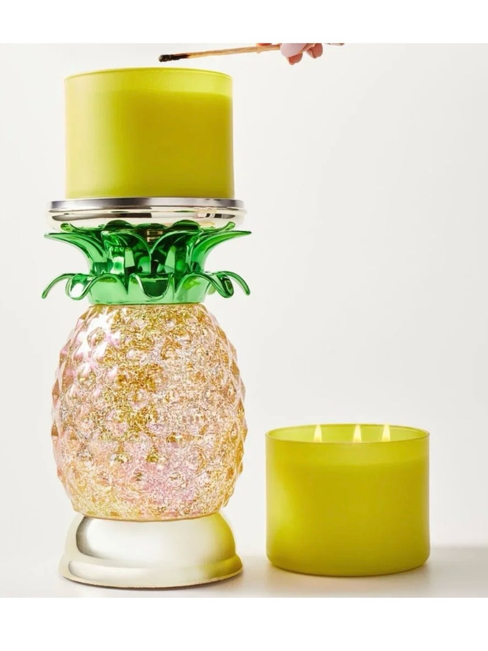 Bath and body works pineapple candle holder